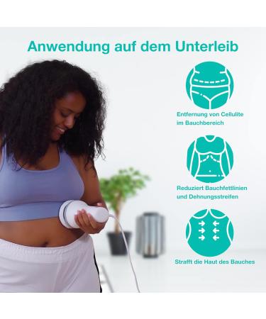 Electric Cellulite Massager - Anti-Cellulite Device for Belly Buttocks & Legs | 6 Washable Pads for Smoother Tighter Skin - Buy Online on GoSupps.com