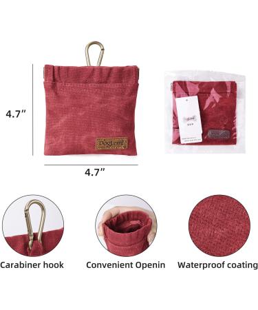 Dog Training Kit Puppy Dog Treat Pouch Bag with Dog Clicker and Silent Whistle with Lanyard Hands-Free Training Dog Treat Pouch Includes Carabiner for Pet Puppy Travel or Outdoor Use (Red) Red-2 - Buy Online on GoSupps.com