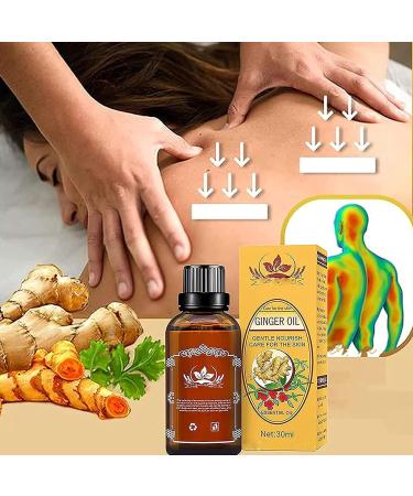 Natural Organic Ginger Essential Oil - Lymphatic Drainage & Spa Massage - 30ml (3PCs) | Relaxation & Wellness - Buy Online on GoSupps.com