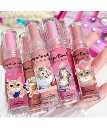 6 Colors Tinted Lip Glaze Watery Lip Gloss Long Lasting Non-Sticky Waterproof Nourishing Lip Tint Moisturizing Lip Oil for Women and Girls
