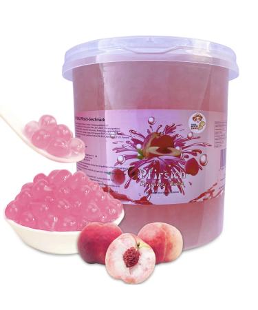 3kg bubble tea pearl peach - bubbletea boba pearl set -nature - bubble tea pearl bubbles - great ideas to make yourself bubble tea and fantastic boba parties peach 1