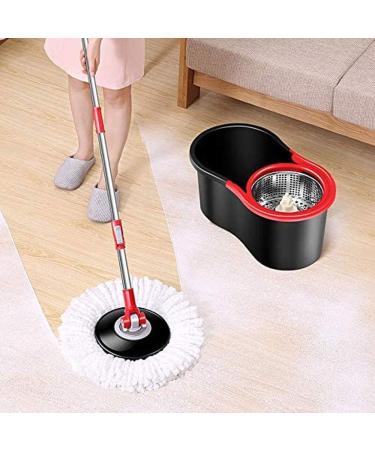 360 Degree Spin Mop Floor Cleaning System Stainless Steel Dry Basket for Home Office and Kitchen Smooth Sailing - Buy Online on GoSupps.com