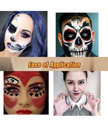 White & Black Face Paint Kit for Halloween & Cosplay | Non-Toxic SFX Makeup with Brushes | Perfect for Adults & Kids - The Ultimate Face & Body Painting Solution - Buy Online on GoSupps.com