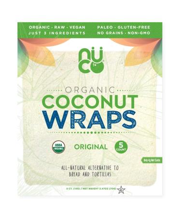 NUCO Organic Coconut Wraps Original 5 Wraps (14 g) Each