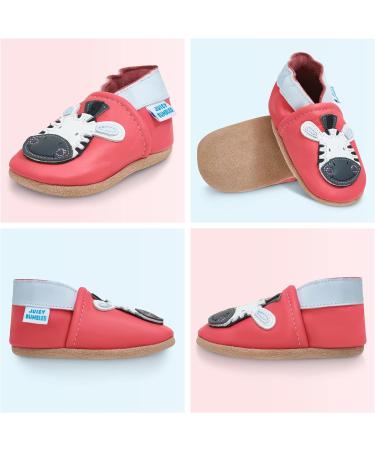 Soft Sole Leather Baby Shoes for Boys and Girls | Toddler Walking Shoes 2-3 Years | Zebra Print - Buy Online on GoSupps.com