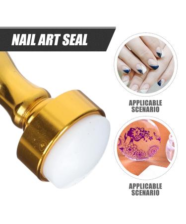 Minkissy Nail Art Stamper & Stamping Plates Set - Silicone Jelly with Scraper for DIY Nail Decor (Golden) - Perfect for International Shipping - Buy Online on GoSupps.com