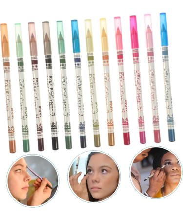 Angoily Eyeliner Waterproof 12 Pcs Eyeliner Pencil Eyeshadow Green Suits Colored Eyeliner Eye Shadow Pen Liquid Eyeliner Mousse - Buy Online on GoSupps.com