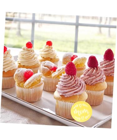 Amosfun 20pcs Cake Decorations Mothers Day Acrylic Mirror Dessert Topper Mother Circle Engraved Disc Mom Cupcake Toppers Acrylic Mirror Disc Mama Bride Baby Food Mirror Plate Golden 5x5cm - Buy Online on GoSupps.com