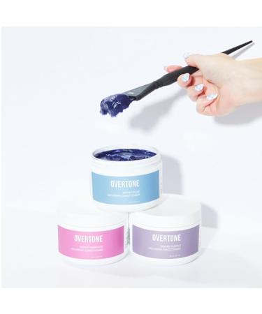 oVertone Haircare Color Depositing Conditioner - 8 oz Semi Permanent Hair Color with Shea Butter & Coconut Oil - Temporary Hair Color Dye - Vegan  Cruelty-Free - Smoky Blue - Buy Online on GoSupps.com