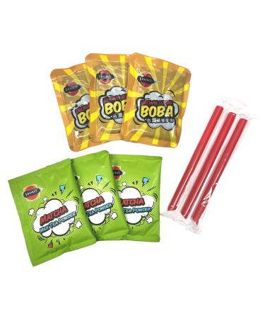 J-Basket Instant Boba Kit - Matcha & Black Tea Flavors + 2 Gosutoys Stickers - Buy Online on GoSupps.com
