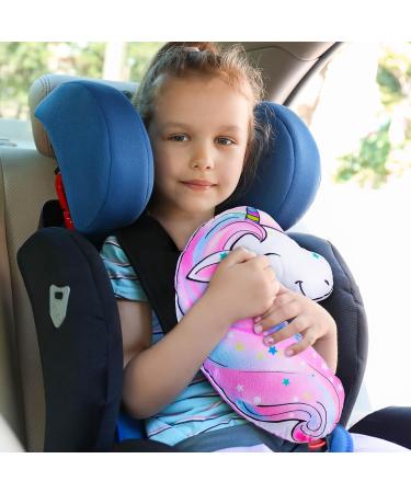 Beinou Unicorn Car Seat Belt Pillow - Soft Shoulder Protector for Kids & Adults - Travel Cushion for Comfortable Head Rest - Pink - Buy Online on GoSupps.com