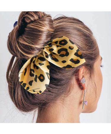 Reyok 8-Piece Bowknot Rabbit Ears Satin Silk Hair Ties - Vintage Elastic Ponytail Holders for Women & Girls - Buy Online on GoSupps.com