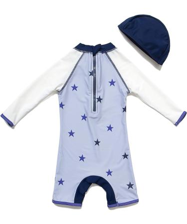 BONVERANO Baby Boys Swimsuit UPF 50+ with Sun Hat - 3 Months Purple - Buy Online on GoSupps.com