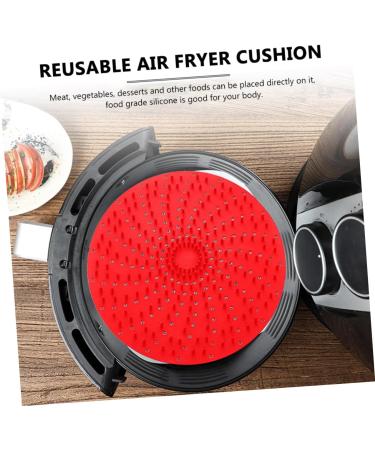 Alipis 2pcs Air Fryer Liner French Fries Frying Mat Silicone Liners Silicone Air Fryer Mat Steamer Round Red 20X20X1CM - Buy Online on GoSupps.com