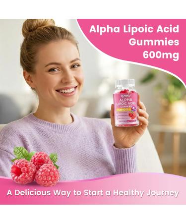 GGMMUU 2 Pack Alpha Lipoic Acid Gummies 600mg High Absorption Chewable ALA Supplement Raspberry Flavor Vegan Sugar Free 120 Count - Buy Online on GoSupps.com