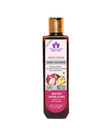Blessfull Healing Organic Onion -Ginger Hair Cleanser | Shampoo 200 ML (Packing May Vary)