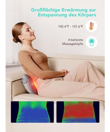 SKG Shiatsu Massage Pillow for Neck & Back Wireless Deep Tissue Massager for Pain Relief | Perfect Mother's Day Gift - T1-2 Pro - Buy Online on GoSupps.com