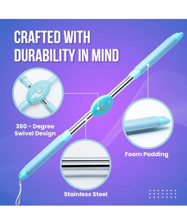 AYVAN Back Straightener Posture Corrector - Hunchback & Comfort-Padded Yoga Stick for Men Women & Kids - Portable with Carry Bag - Improve Posture & Comfort - Buy Online on GoSupps.com