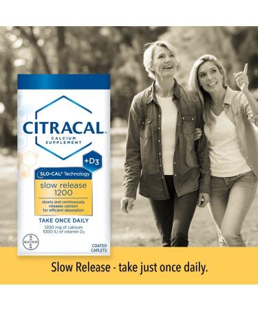 Citracal Calcium Supplement with D3 - Slow Release 1200mg, 80 Coated Tablets - Buy Online on GoSupps.com