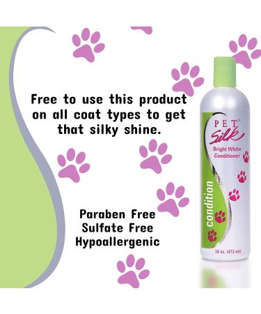Buy Pet Silk Bright White Pet Conditioner 472 ml - Best International Shipping for Your Pet's Grooming Needs - Buy Online on GoSupps.com