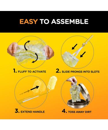 Swiffer Ceiling Fan Duster Super Extender Handle Starter Kit with 6 Heavy Duty Refills - Buy Online on GoSupps.com