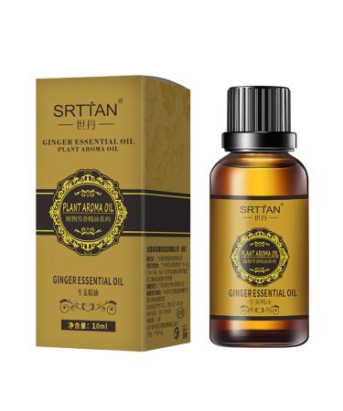 Abdominal drainage ginger oil essential oil vegetable oil with natural clean and slimness belly ginger oil 10ml lymphatic drainage Ginger Oil Belly Drainage Ginger Oil Essential Relax Body Massage Liquid