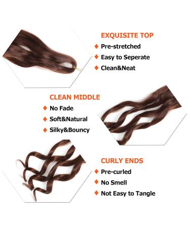 Dt Cheryl French Curls Braiding Hair - 8 Pack Pre-Stretched 24 Loose Wave Curly Extensions | 33# Synthetic Hair for International Shipping - Buy Online on GoSupps.com