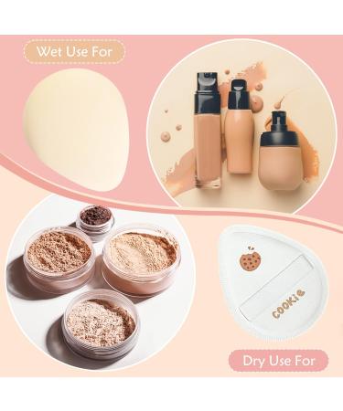 Large Make Up Sponge Soft Makeup Beauty Blenders Wet Dry Foundation Sponge Reusable Makeup Sponges for Liquid Foundation Cream Loose Powder Concealer Makeup cookie pattern - Buy Online on GoSupps.com