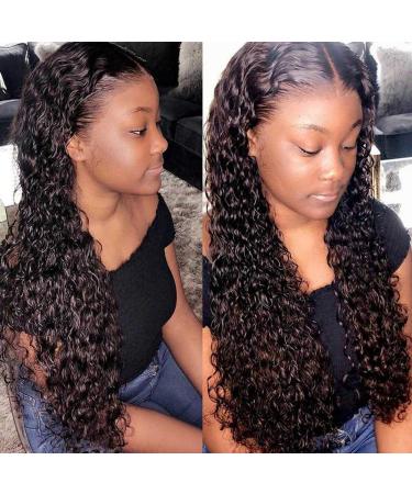 Suszian Lace Front Real Hair Wig for Black Women - Deep Curly & Long Adjustable Wig with Baby Hair - Buy Online on GoSupps.com