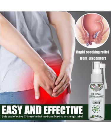 Natural Herbal Hemorrhoids Spray - Instant Relief for Piles Treatment and Anus Itch | Soothes Burning Pain, Shrinks Hemorrhoids - Buy Online on GoSupps.com