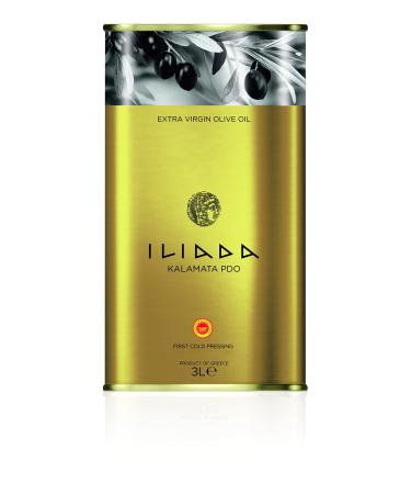 Iliada Extra Virgin Olive Oil Tin, 3 Liter 102 Fl Oz (Pack of 1)