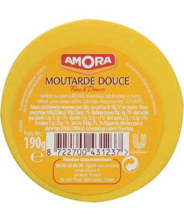 AMORA Mustard Sweet TV Glass 190g - Buy Online on GoSupps.com