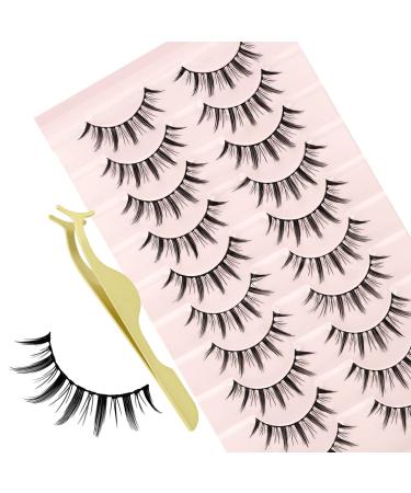 Lash Clusters 10 Pairs Manga Lashes that Look Like Extensions Anime Asian Eyelashes Natural Look Soft and Easy to Wear (10 Pairs Manga)