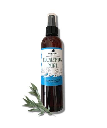 Bluebyrd Soap Co. Eucalyptus Mint Fragrance Hair Perfume and Body Mist | Weightless Relaxing Scented Hair Mist | Alcohol Free - No Parabens Sulfates Silicones (Mint)