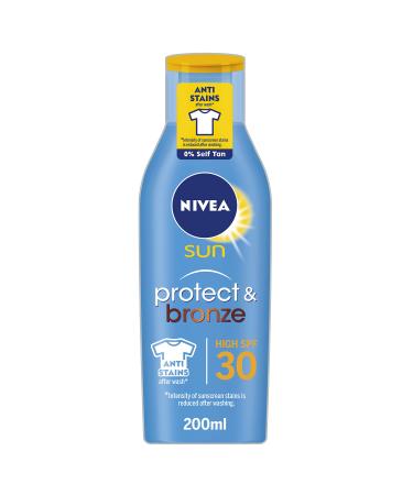 Nivea Sun Protect & Bronze Sun Lotion SPF30 200 ml - Buy Online on GoSupps.com
