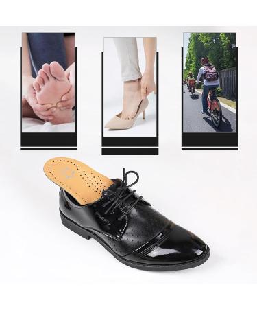 Buy Orthotic Leather Insoles for Plantar Fasciitis Relief | Arch Support Inserts for Flat Feet | Cushioned Shoe Pads for Loose Shoes W11/M9.5-W12/M10.5 - Buy Online on GoSupps.com