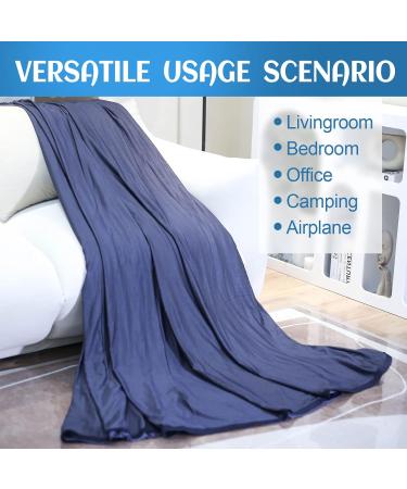 Ailemei Cooling Blanket - Double Sided Cold Effect, KingCal Size, Lightweight Breathable Blanket for Hot Sleepers - Jeans Blue, 108 x 90 - Buy Online on GoSupps.com