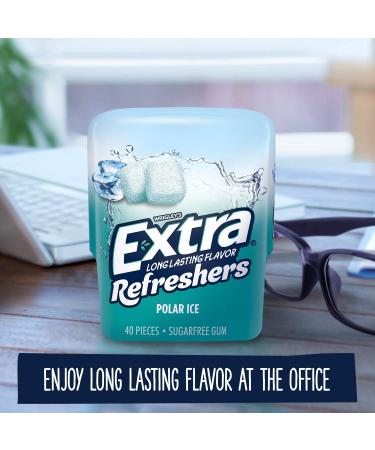Wrigleys Extra Refreshers Polar Ice Sugar Free Chewing Gum 40 Piece Tub - Buy Online on GoSupps.com