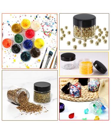 2oz Plastic Cosmetic Jars (Set of 48) | Clear Sample Containers for Cream, Body Butter, Lip Scrub | Free Labels & Spatulas | Travel Size with Black Lids - Buy Online on GoSupps.com