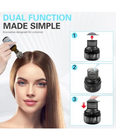 Scalp Massager Hair Oiling Applicator | Dual Function Comb & Brush for Hair Growth - White - Buy Online on GoSupps.com