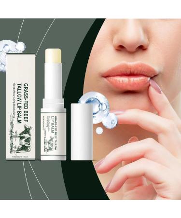  YOENBG Beef & Sebum Lip Balm Natural Beef Sebum Long Lasting Moisturizing Lipstick for Women Organic Grass Fed Sebaceous Balm (1 Piece) - Buy Online on GoSupps.com