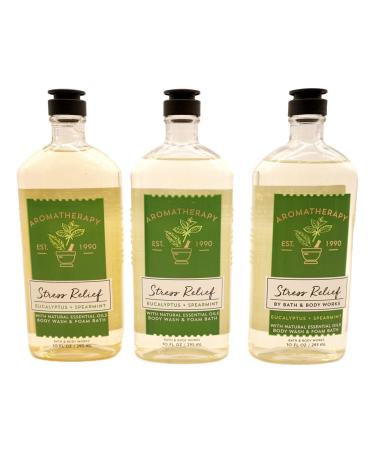 Bath & Body Works Aromatherapy Eucalyptus Spearmint Stress Relief Body Wash & Foam Bath 10 fl oz per Bottle (3 Pack) Eucalyptus Spearmint 10 Fl Oz (Pack of 3) - Buy Online on GoSupps.com