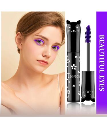 Purple Mascara Colored Mascara Waterproof Long Lasting Volumizing Thick Lengthening Curling Defining Charming Mascara Makeup Gift for Women Girls - Buy Online on GoSupps.com