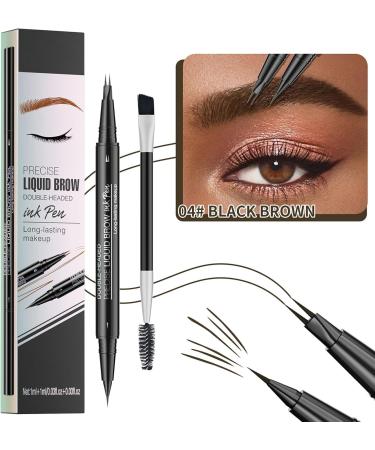 Waterproof eyebrow pencil Precise Double Ended Cosmetics with 2 Fork Tips Eyebrow Makeup Pencil for Girl Long Lasting Makeup Beauty Styling Shaping Lifts Defining Daily Black Brown 1 Count Pack of 1 - Buy Online on GoSupps.com
