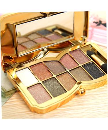 Beavorty 2pcs # Brush with Flash and Glitter Colorful Eye Colors Shadow Makeup Eyeshadow Mirror 1 count (Pack of 1) As Shownx2pcs - Buy Online on GoSupps.com
