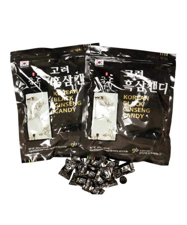 GeumHeuk Korean Panx Black Ginseng Candy (300g X 2 Bags (600g)) - Smooth Breath Refresher Healthy Candy Best Taste and Low Sugar Energy Candy
