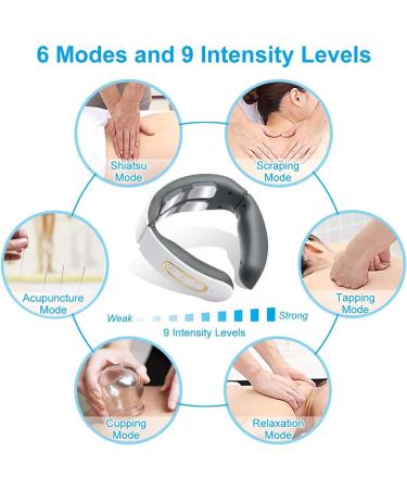 Intelligent Electric Neck Massager - 6 Modes 9 Intensities for Pain Relief | Ideal Gift for Men & Women - Buy Online on GoSupps.com