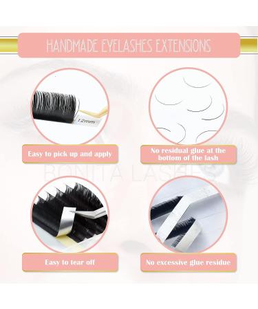 Bonita Classic Eyelash Extension Kit | Individual False Faux Mink Lashes | C-D Curl 0.15 Thickness | Mix 8-14mm Length | Natural Look | Lash Extensions - Buy Online on GoSupps.com