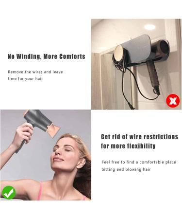 Cordless Hair Dryer Wireless Portable Blow Dryer Hot and Cold Wind Fast Charge 5000mAh Rechargeable Battery 2 Speed Adjustmen with Removable Nozzle for Travel Blowing Hair Painting Drying Out - Buy Online on GoSupps.com