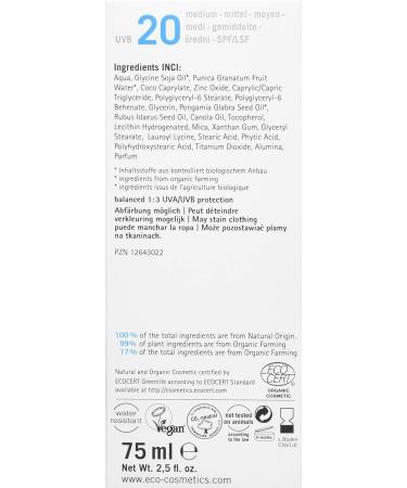 Eco Cosmetics Sun Lotion SPF 20 Sensitive - 75 ml | Natural Skin Protection for All Skin Types - International Shipping Available - Buy Online on GoSupps.com